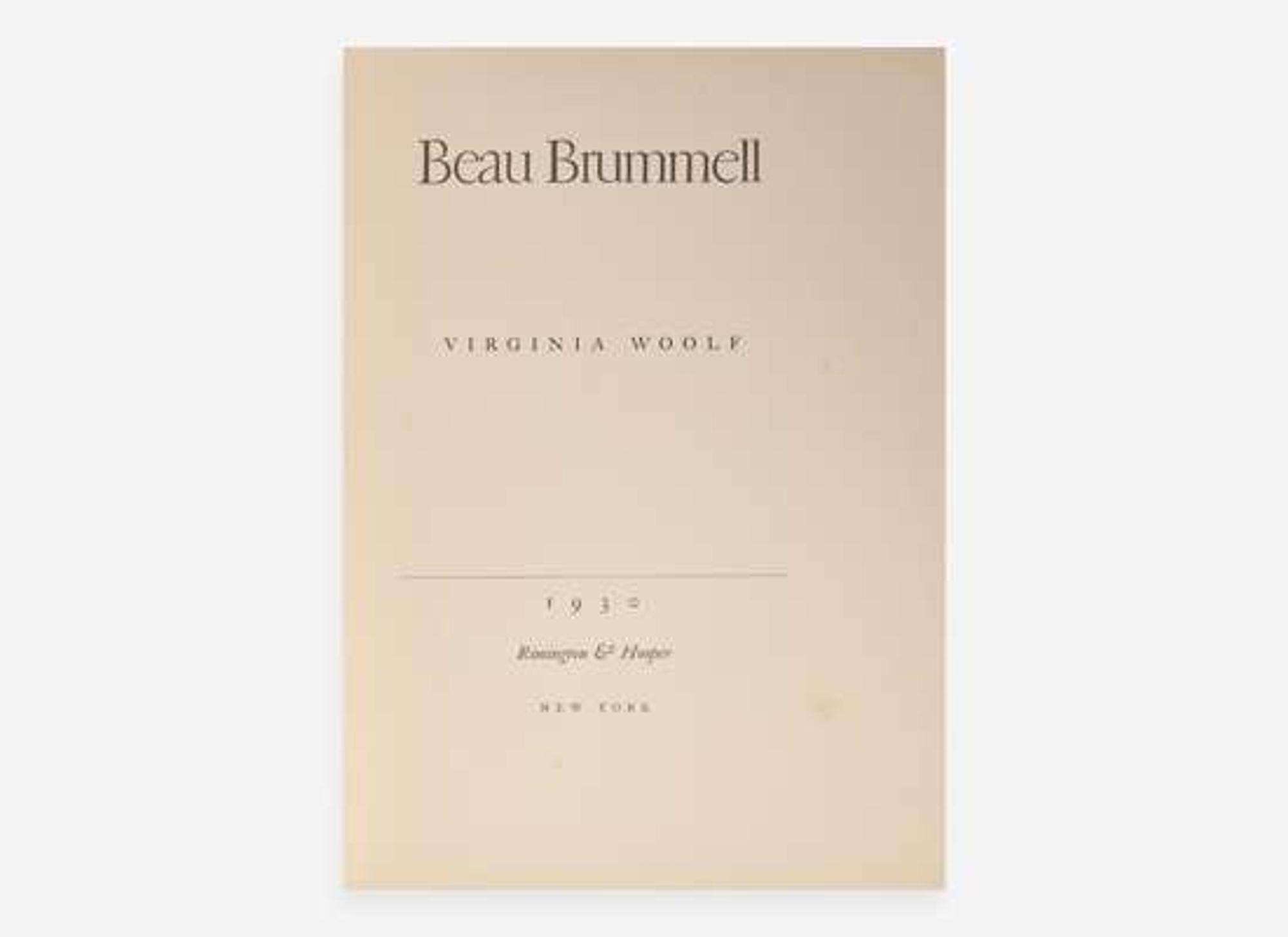[Literature] Woolf, Virginia: Beau Brummell