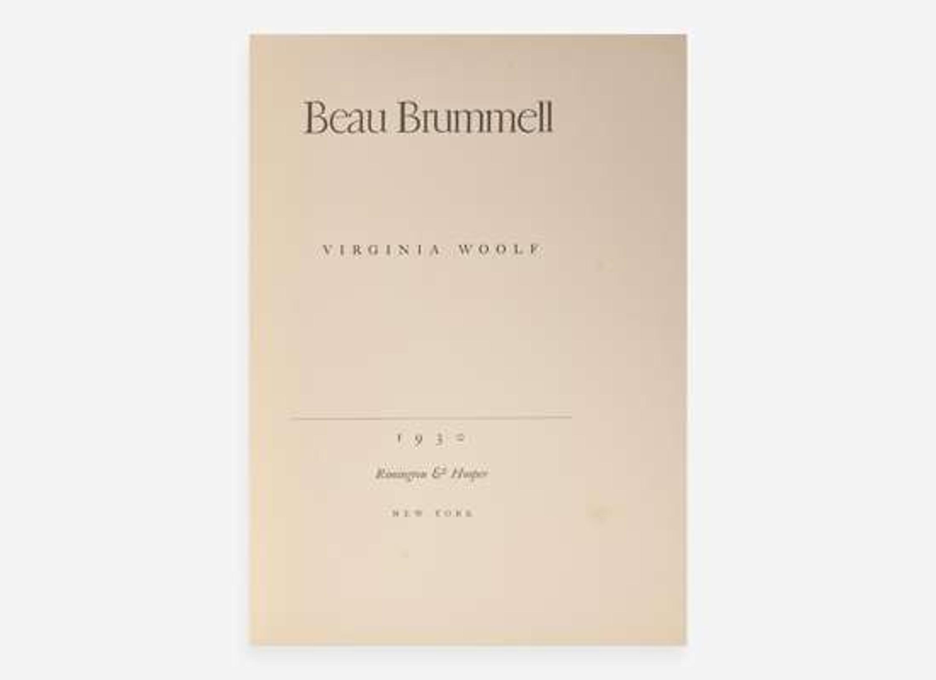 [Literature] Woolf, Virginia: Beau Brummell