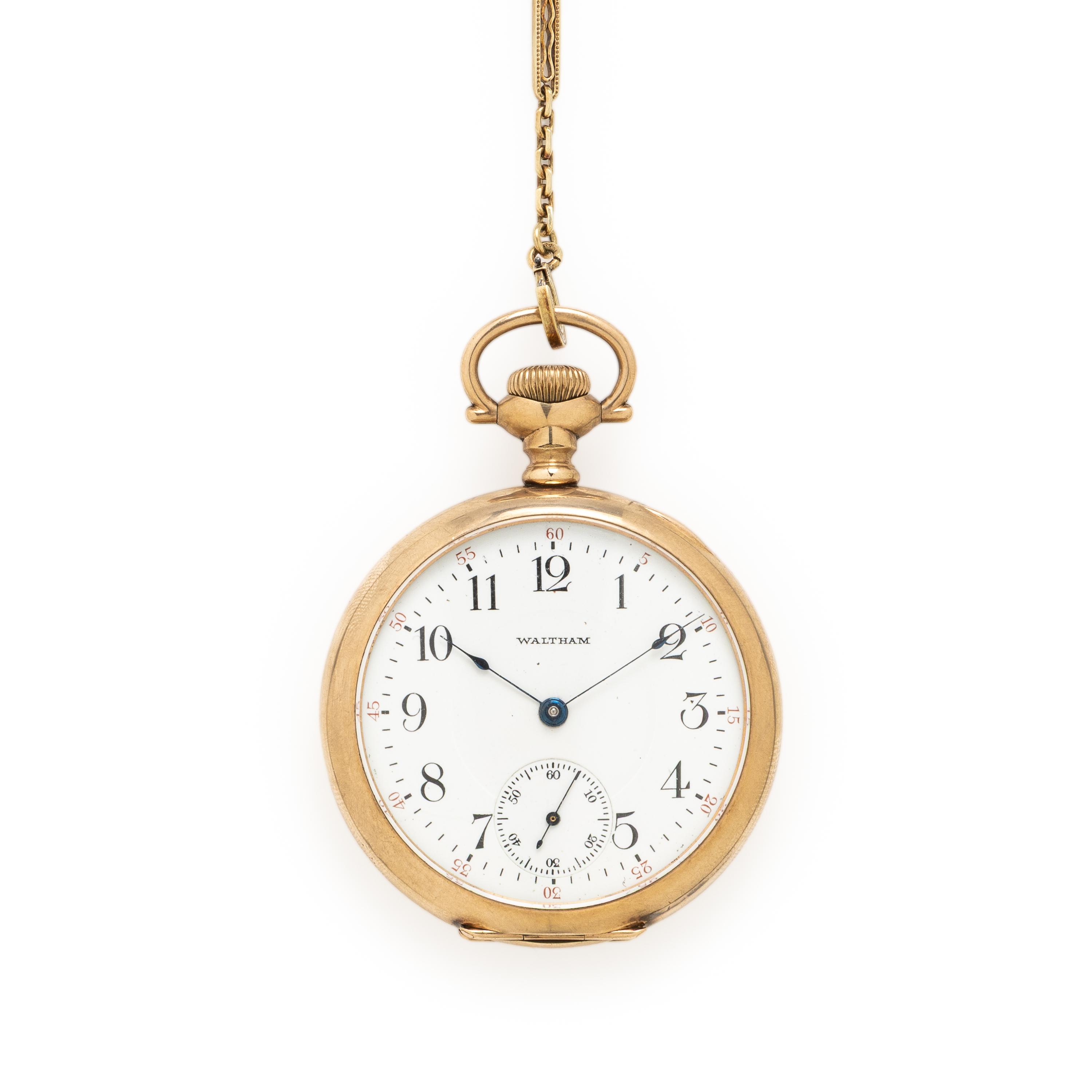 Waltham, Gold-Filled Pocket Watch and Chain