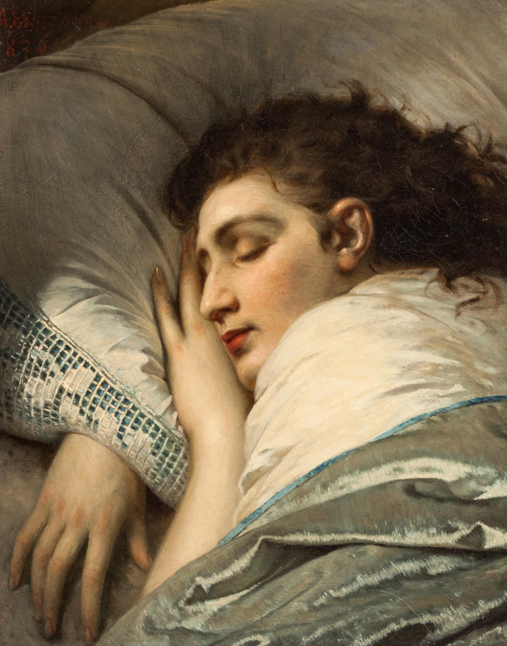 Anton Ebert, (German, 1845-1896), Sleeping Woman, 1876