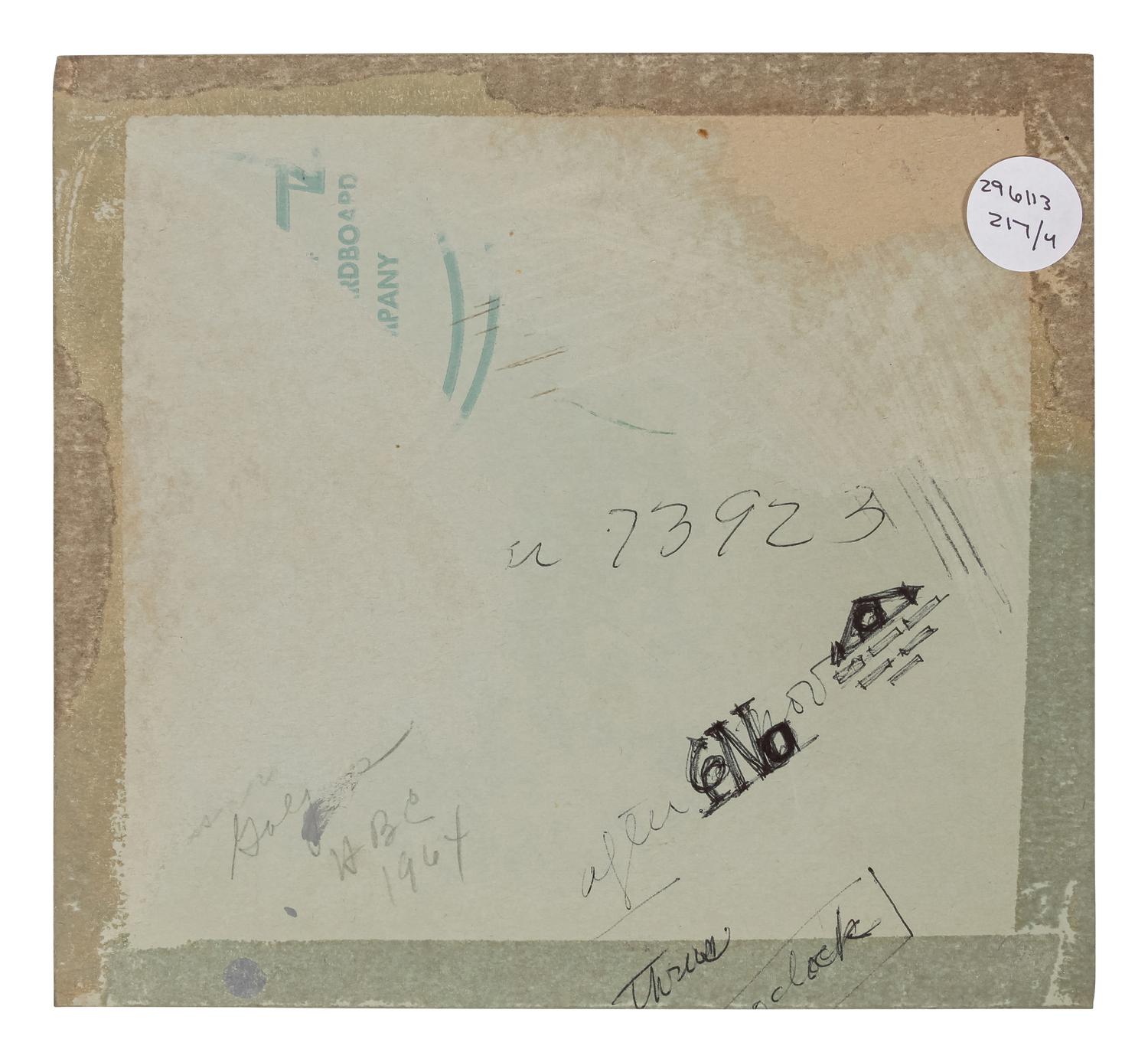 Four works: 19th Hole, 1971; Untitled (Golf Scene); Untitled (Golfers Under Tree); and Golfers ABC , 1964