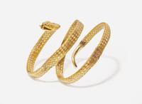 An 18K Yellow Gold Snake Bracelet
