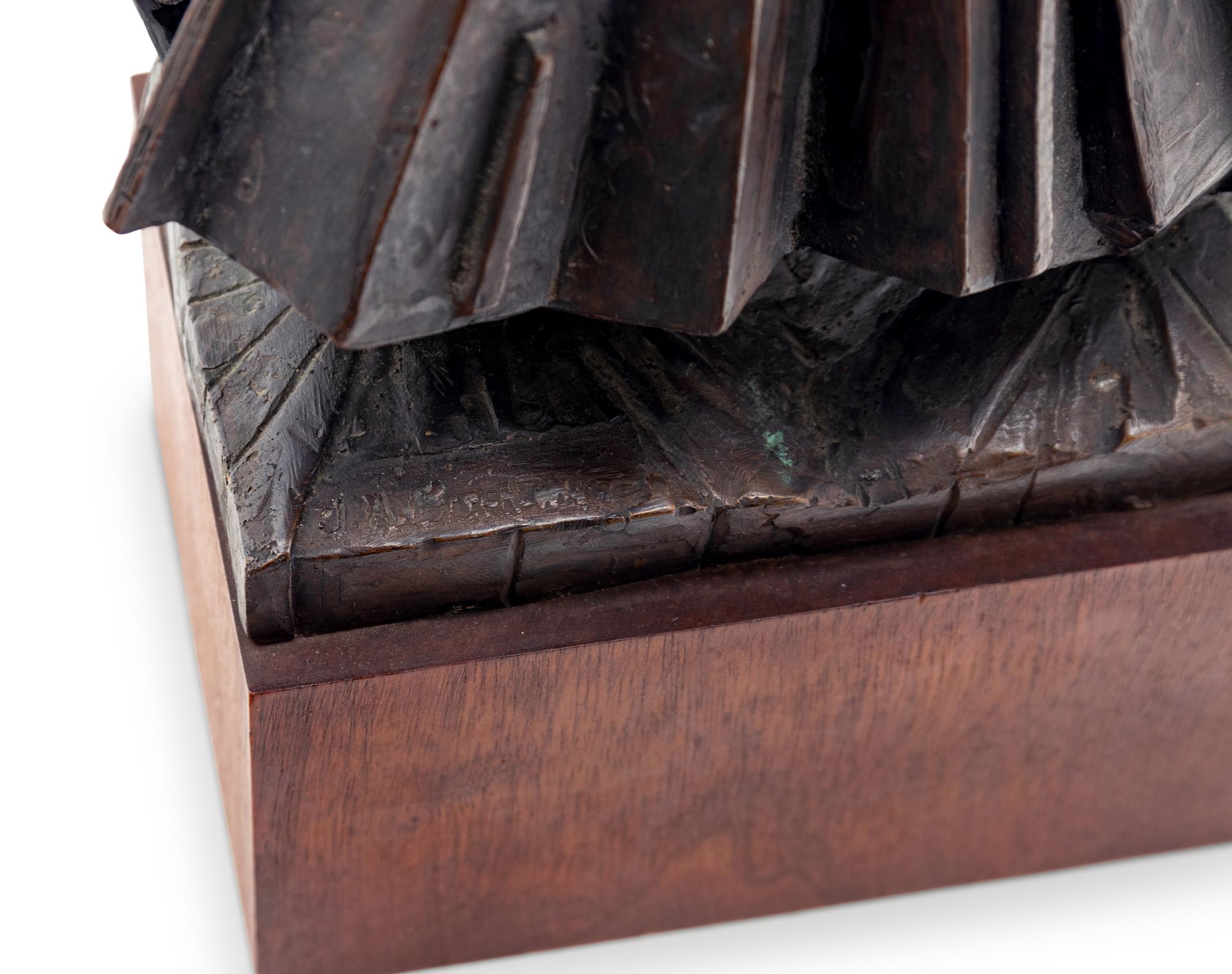 A Brutalist Bronze Sculpture