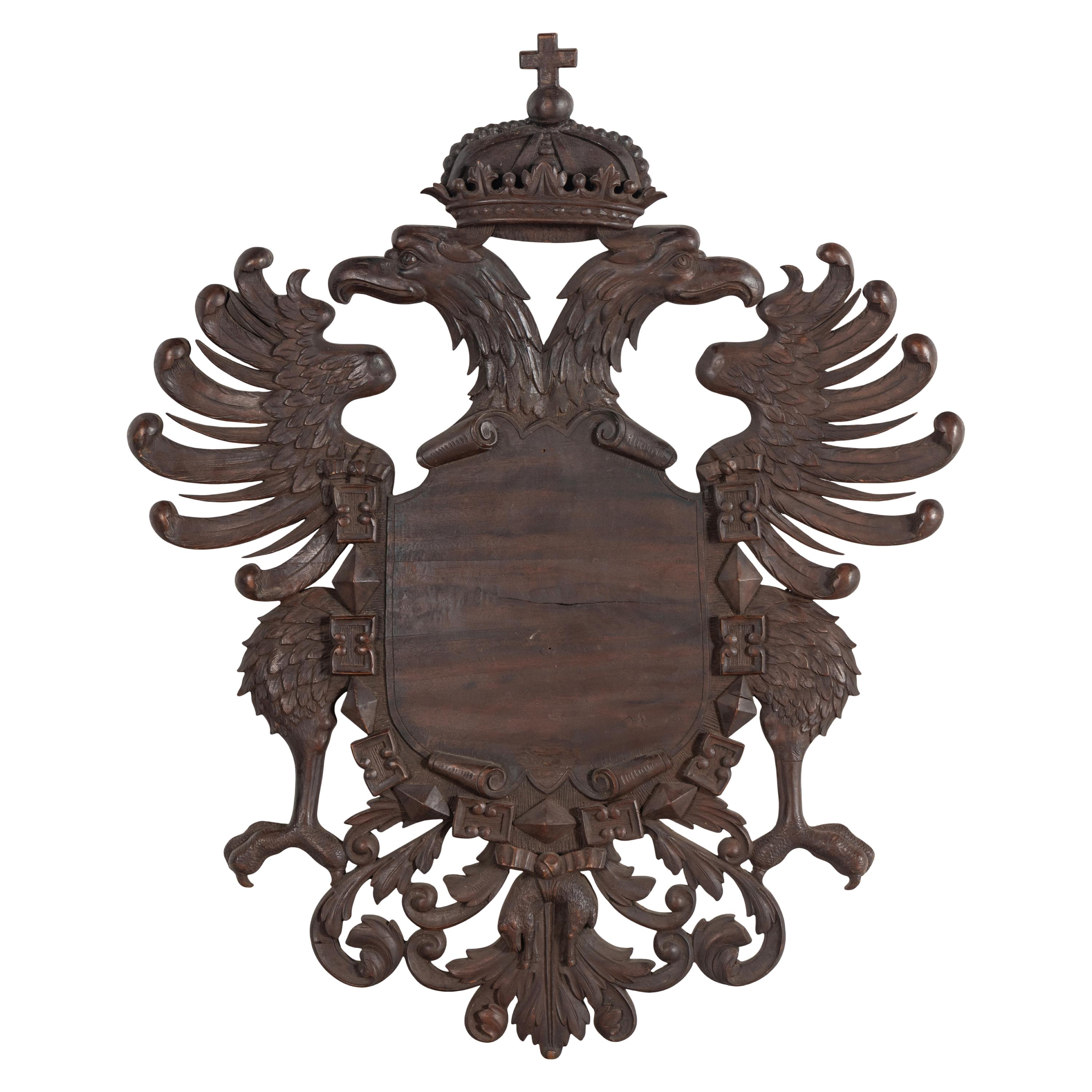 A Continental Carved Oak Wall Plaque