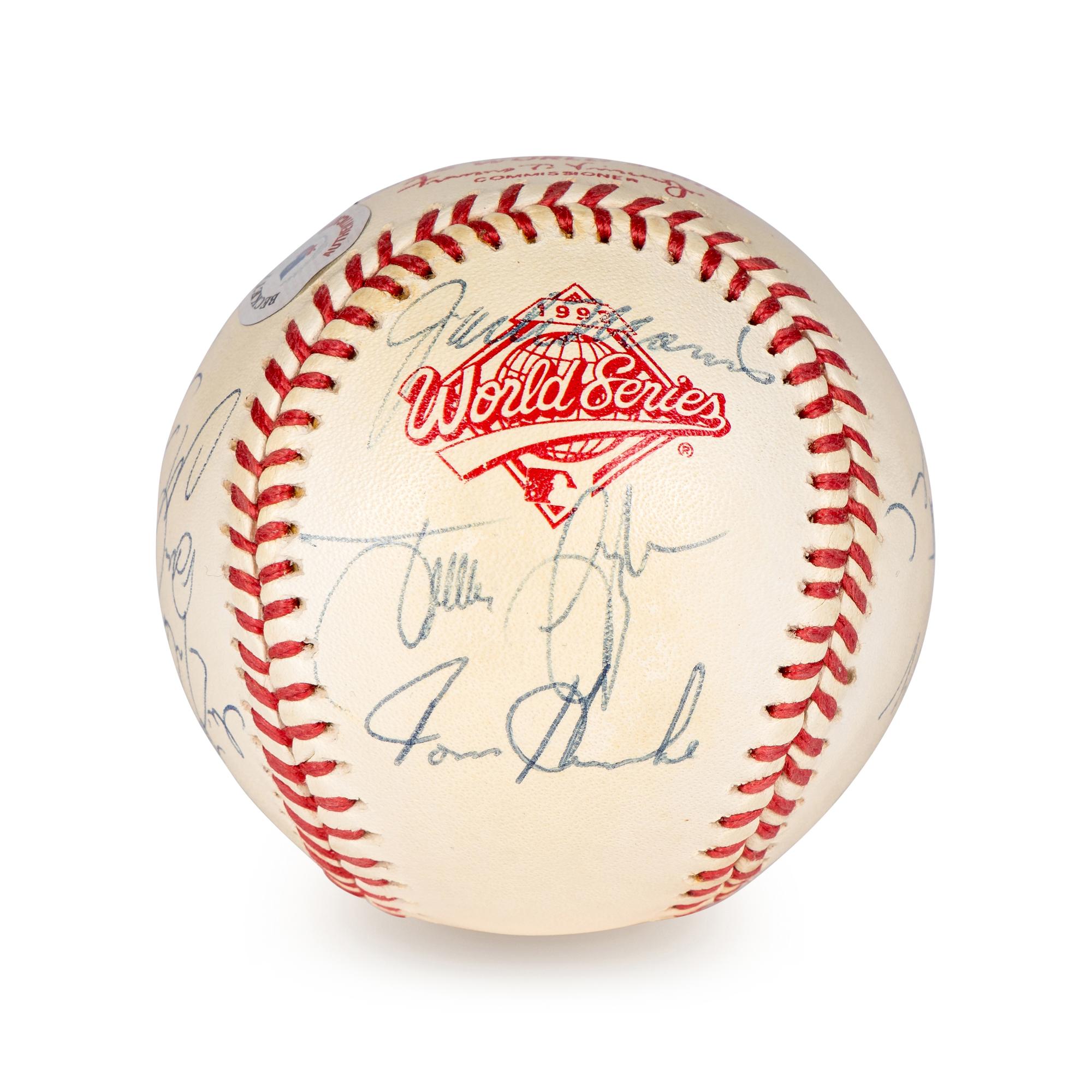 A 1992 Toronto Blue Jays World Series Champions Team Signed Autograph Baseball (Beckett Authentication Services BAS Certified)
