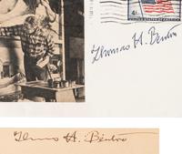 [ARTISTS]. Autographs featuring signatures from artists including BIERSTADT and RODIN.
