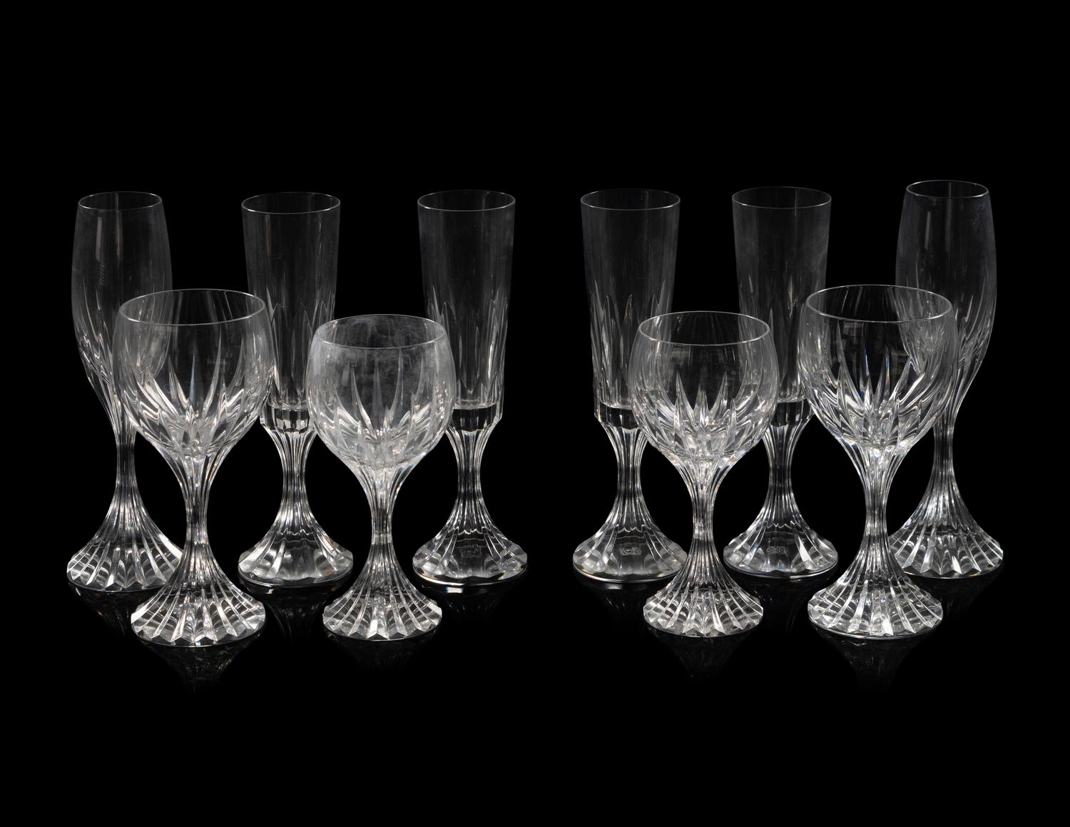 A Baccarat Stemware Service
