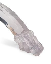 An Acrylic and Metal Curule Ottoman