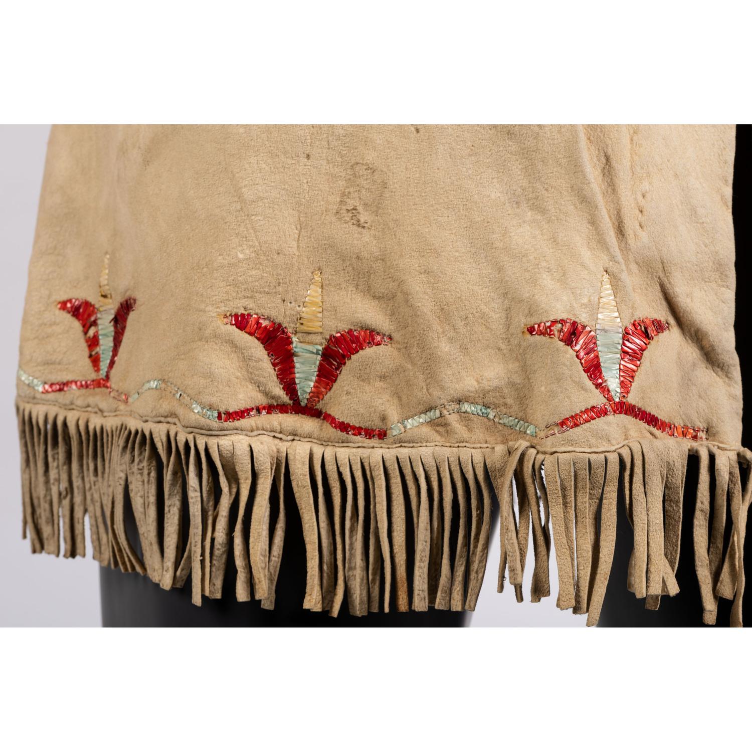Santee Sioux Quilled Hide Coat