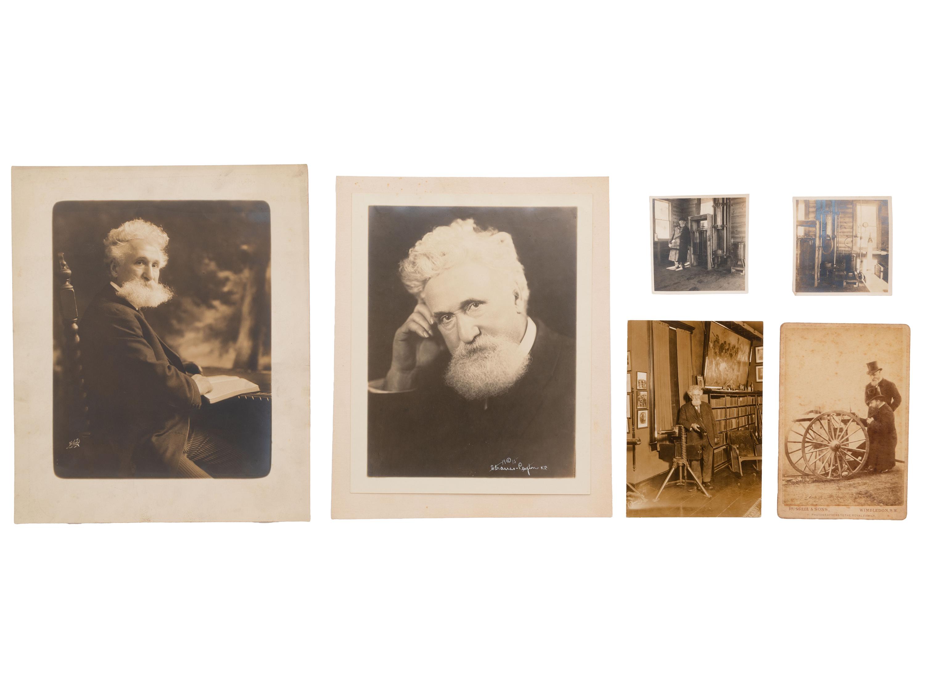 [WEAPONRY]. Photographic archive identified to inventors Hiram and Hudson Maxim.