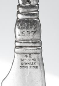 A Group of Silver Flatware Articles, various makers, 20th Century, comprising a set of five American silver ice-cream forks and a cockt