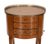 A Louis XV Style Parquetry Side Table with a Secret Side Drawer