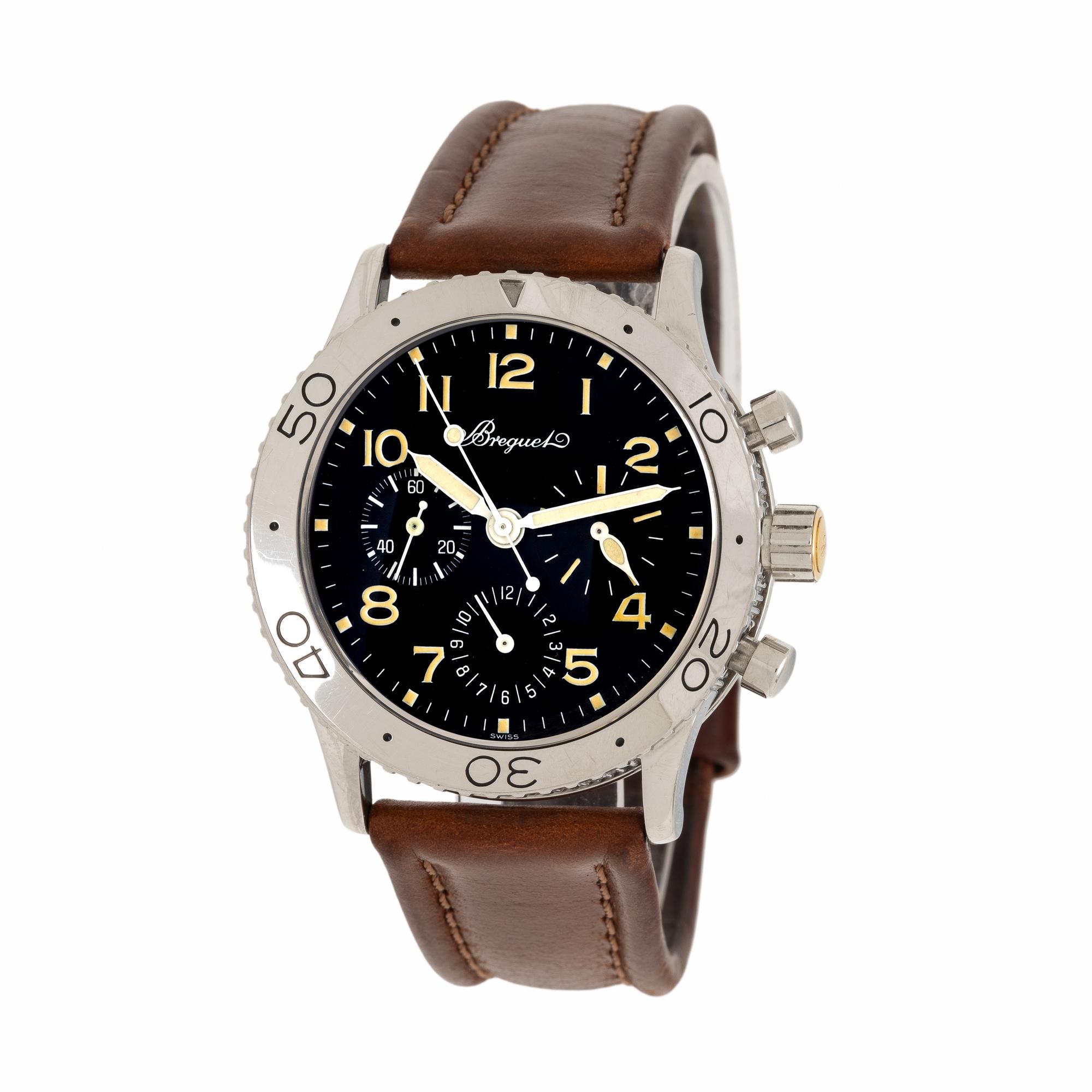 Breguet, Ref. 3800 Stainless Steel 'Type XX Aéronavale' Chronograph Watch, with Box, Papers, and Extra Bracelet