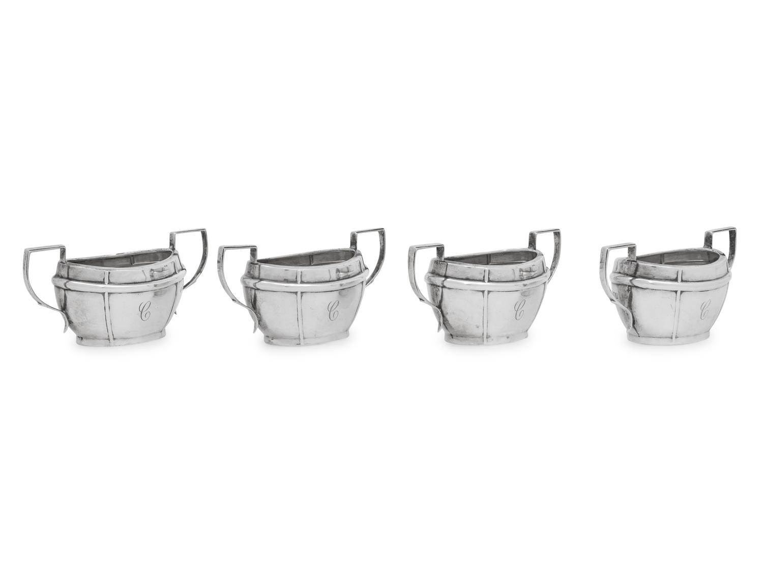 A Set of Four English Salt Cellars