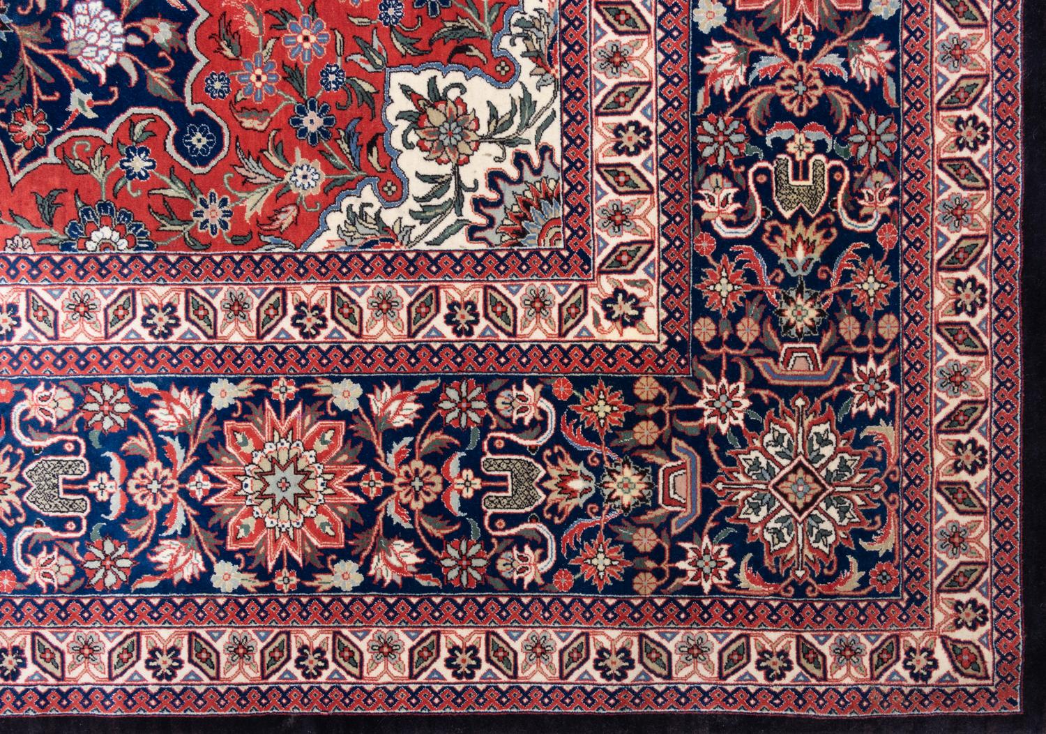 A Chinese Tabriz Style Wool Rug