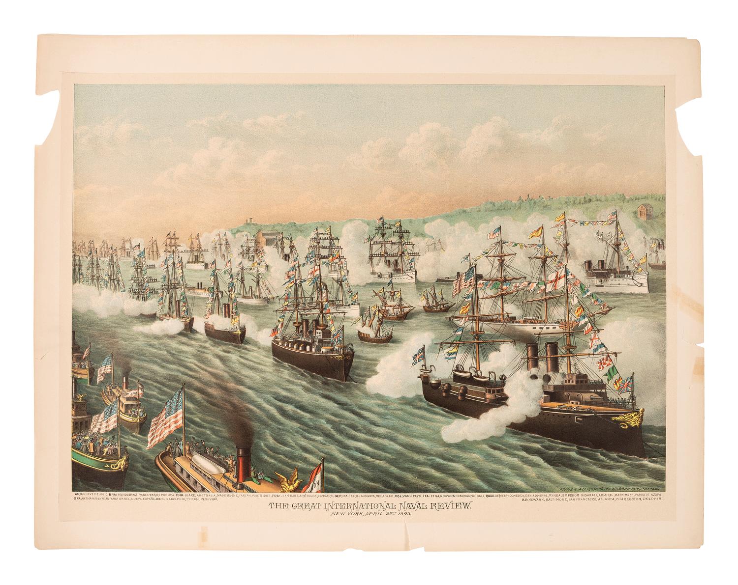 [CIVIL WAR]. 5 Kurz & Allison Civil War-themed chromolithographs