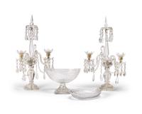 A Group of Four Anglo-Irish Cut-Glass Tablewares
