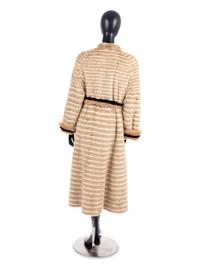 Vintage Striped Mink Coat, 1970-90s