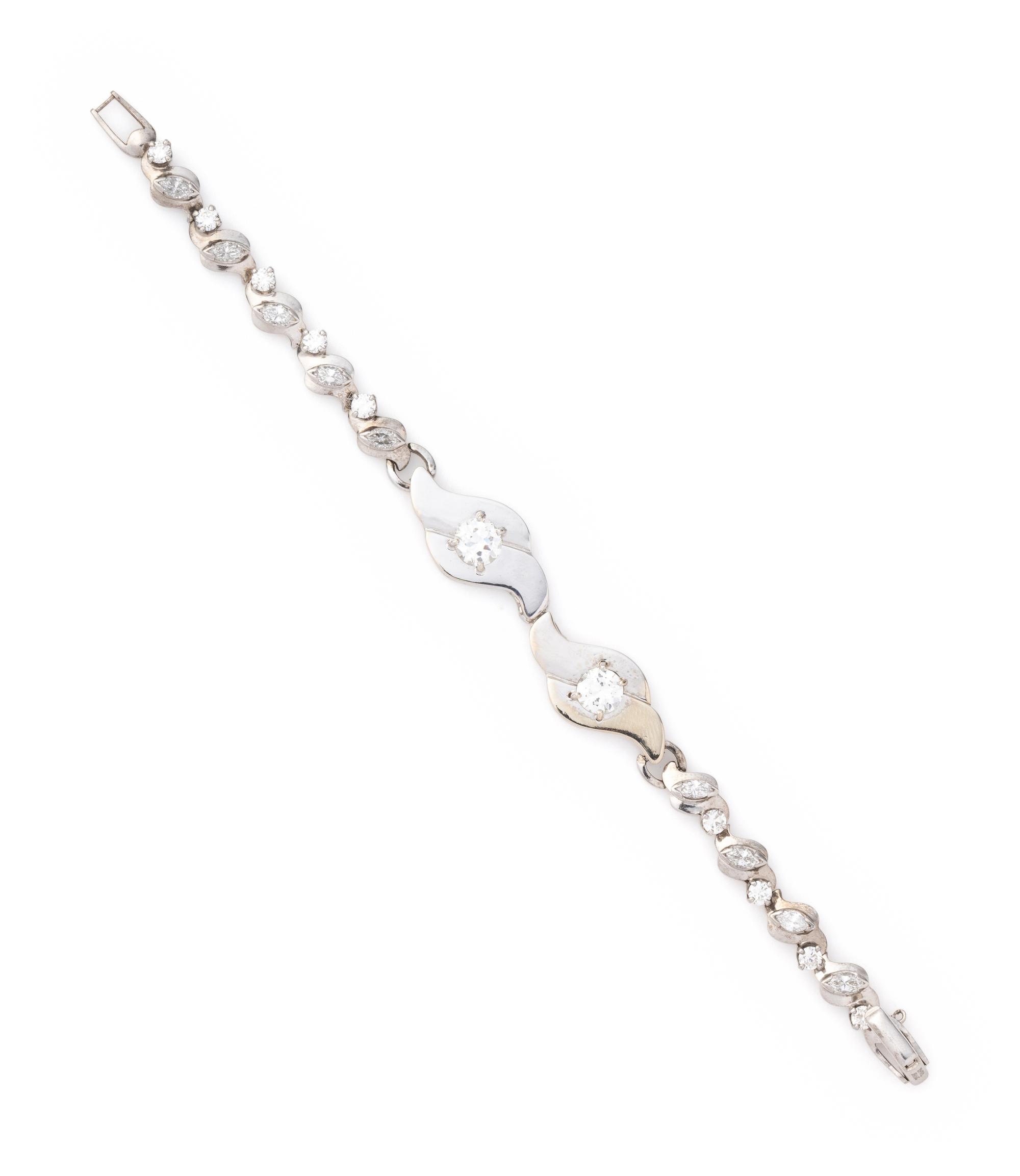 PLATINUM AND DIAMOND BRACELET