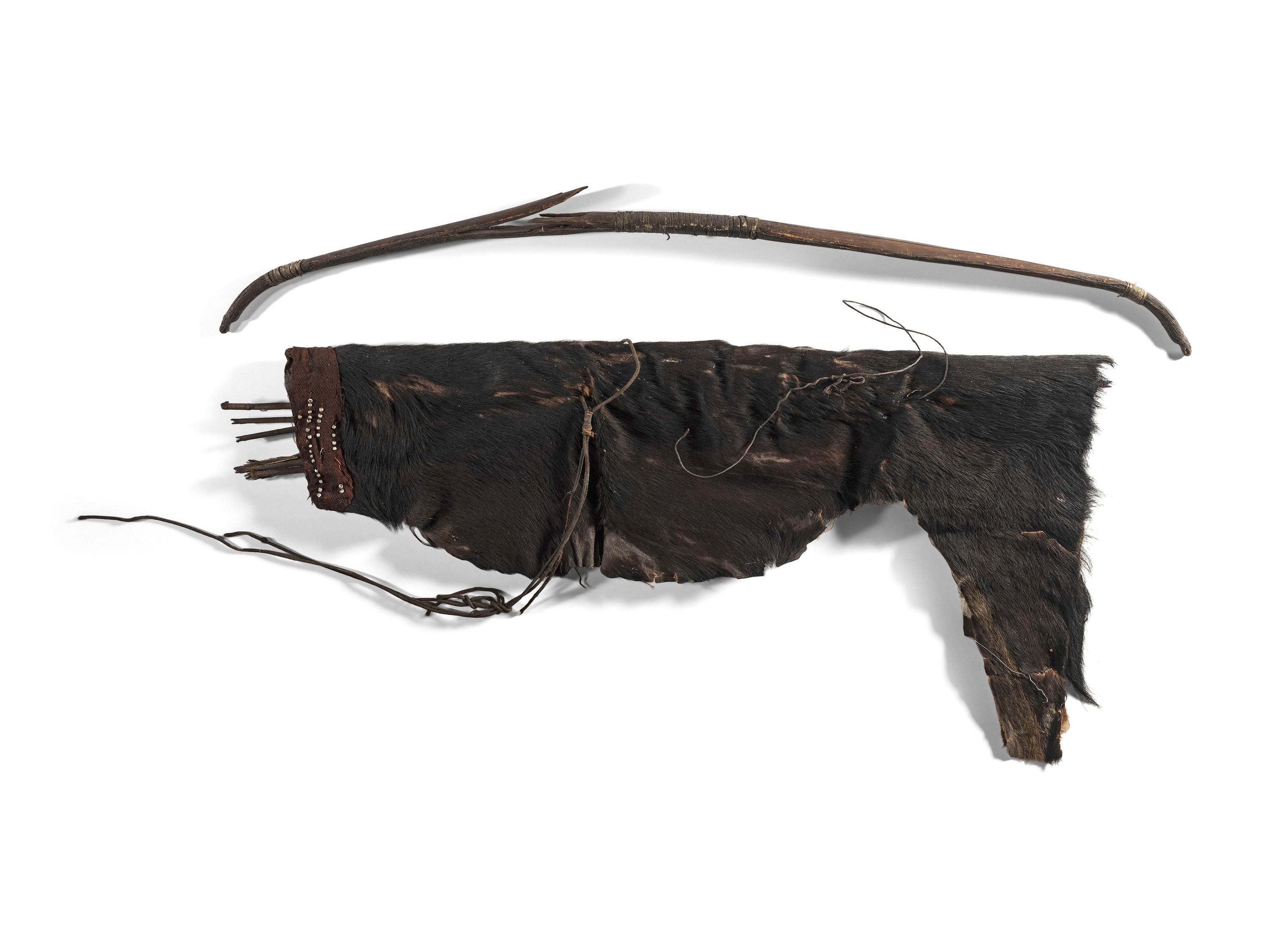 Northern California Sinew-Backed Bow, Arrows, and Quiver