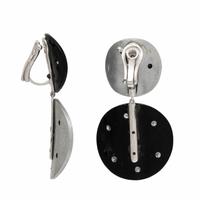 Sabbadini, Diamond, Black Spinel, and Aluminum Earrings