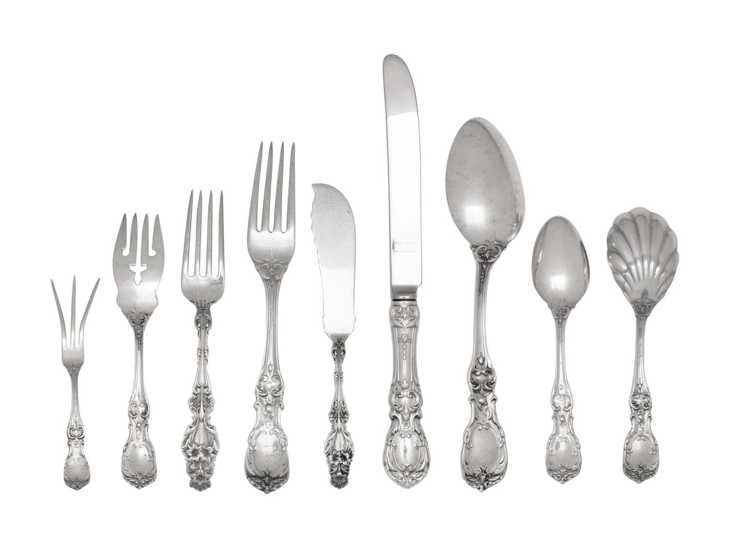 An American Silver Flatware Service