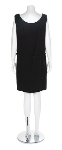 Norman Norell Black Wool Sheath Dress, 1960s No size label
