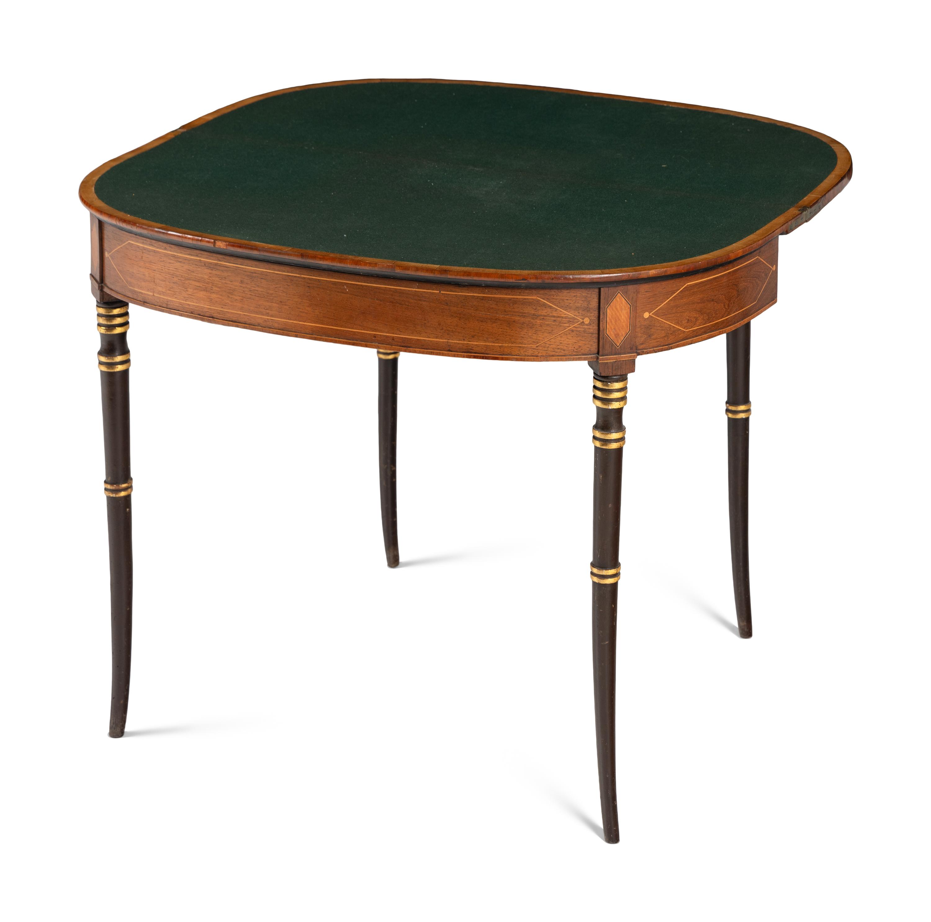 A Regency Parcel Gilt Mahogany Game Table