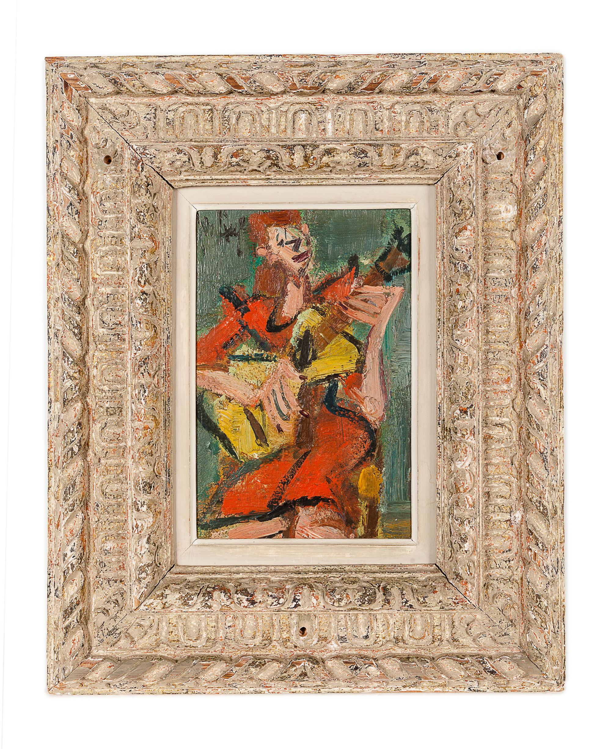 A Young Woman Playing the Guitar