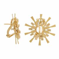 Carol Kauffmann, Yellow Gold and Diamond Sunburst Earrings