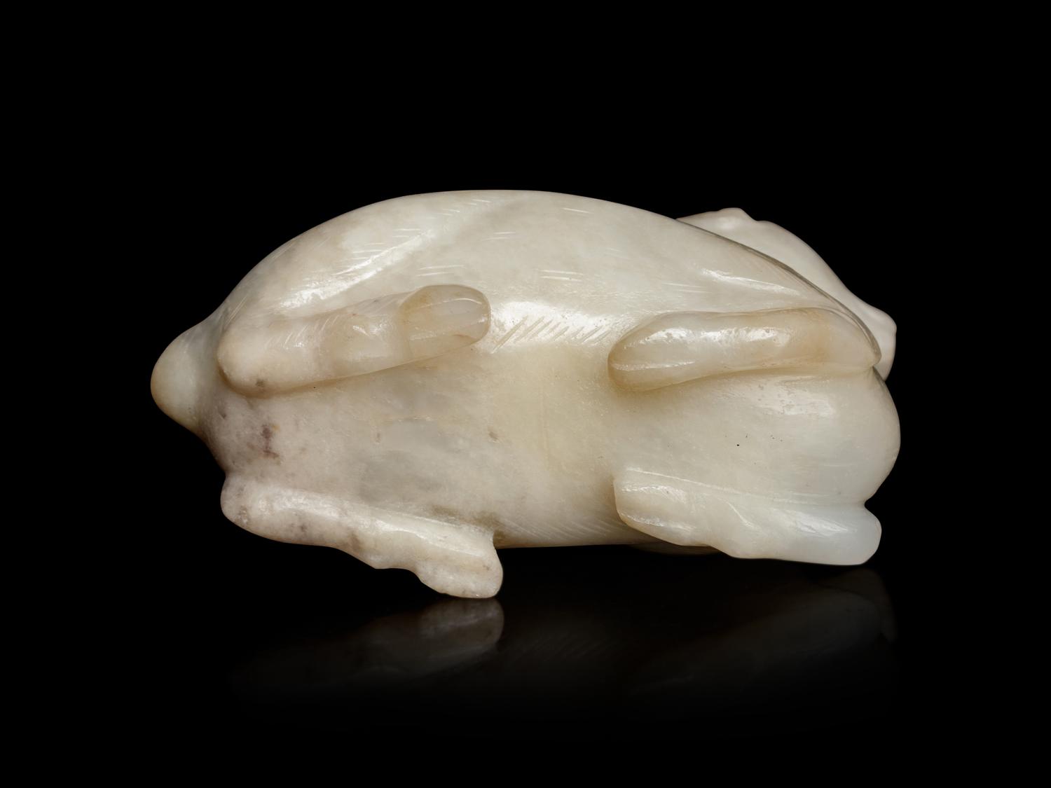 A White Jade Ram-Form Water Dropper