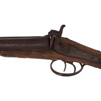 Relic Condition Double Barrel Percussion Shotgun