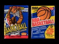 A Group of 1988 and 1989 Fleer Basketball Card Packs