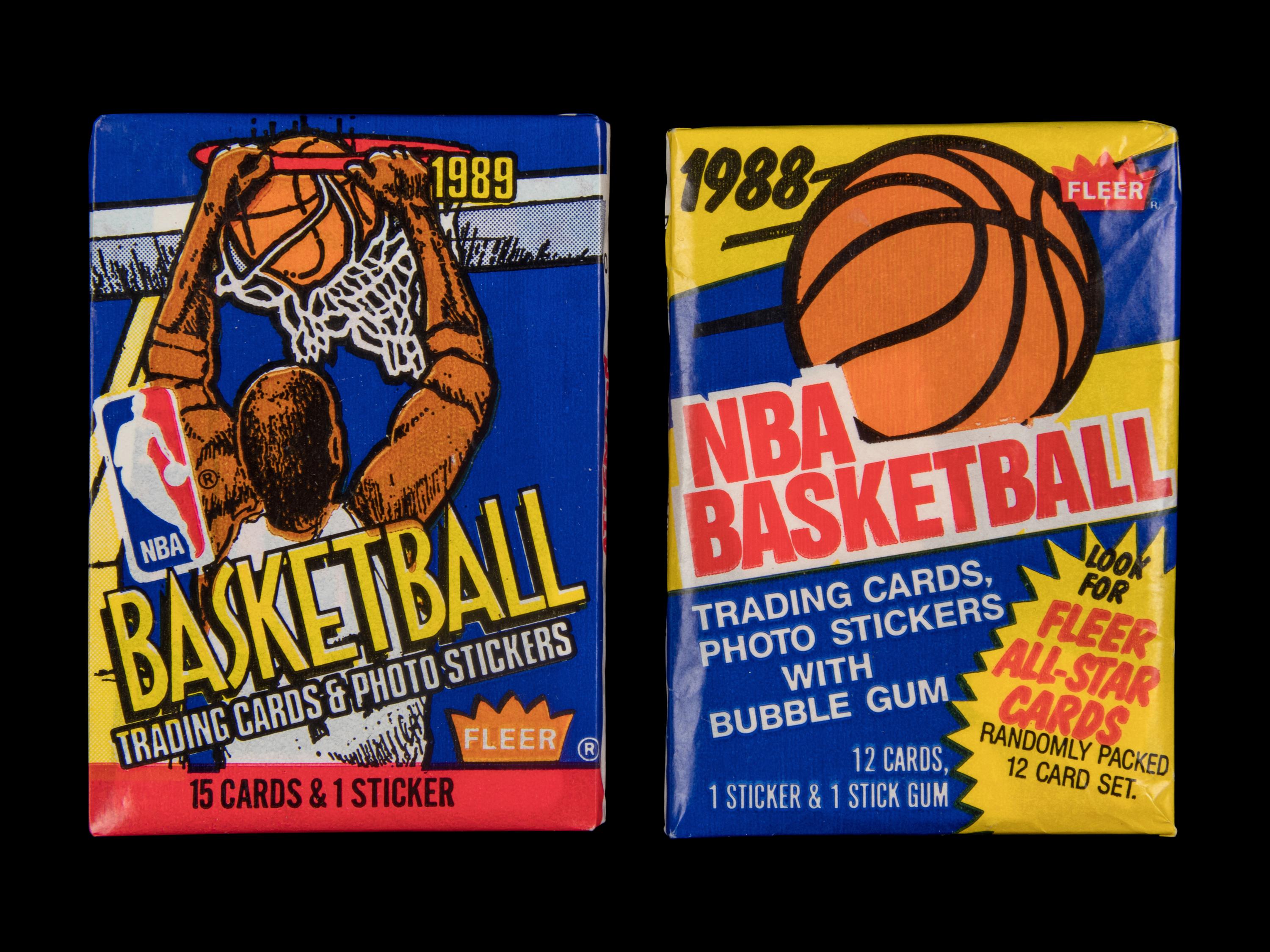 A Group of 1988 and 1989 Fleer Basketball Card Packs