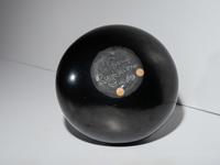 Blackware Pottery Jar, with Repeating Feathers