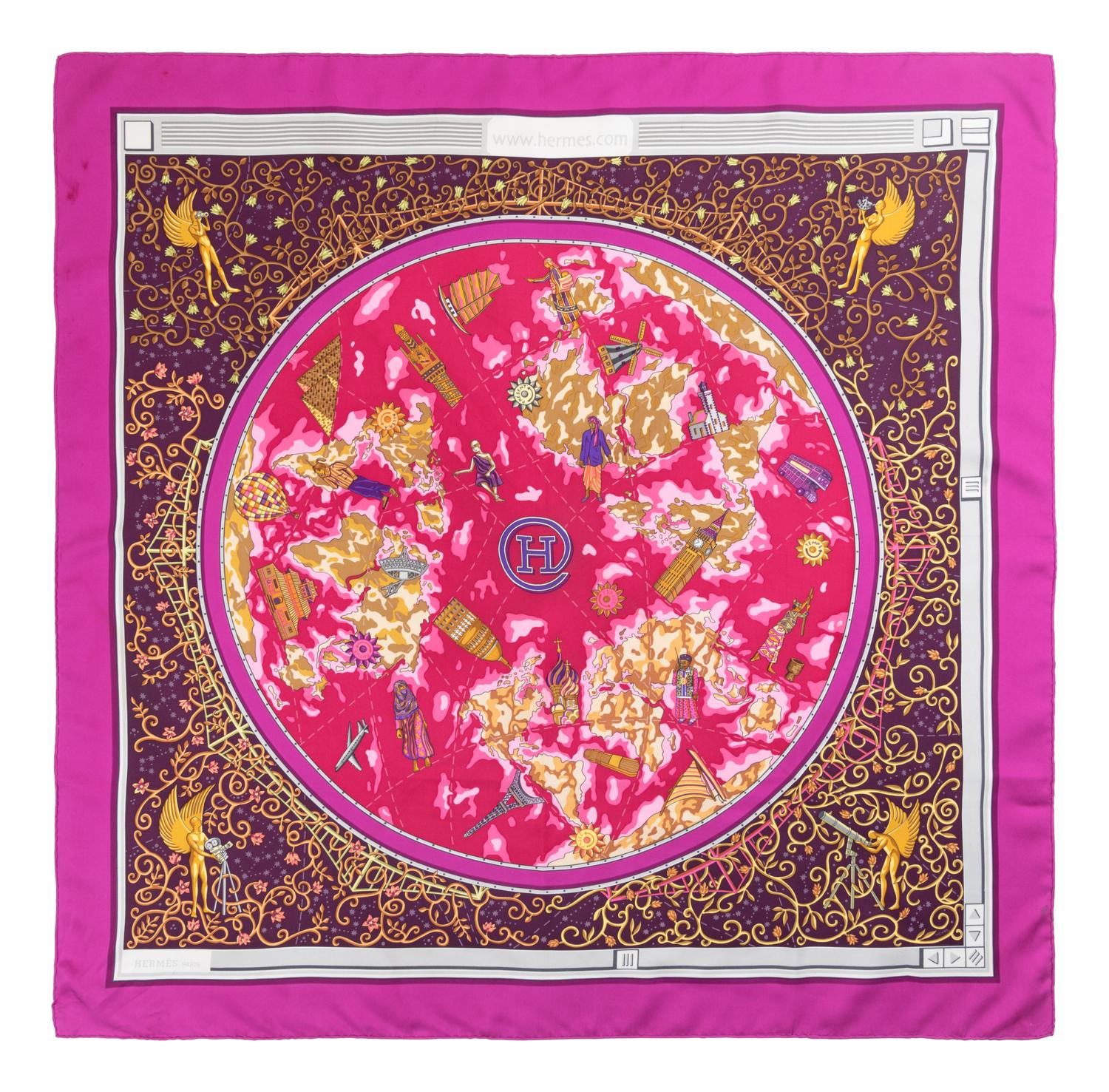 Three Hermès 90cm Silk Scarves