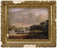 American School 19th century the boat, "mercury," on a pleasant sail