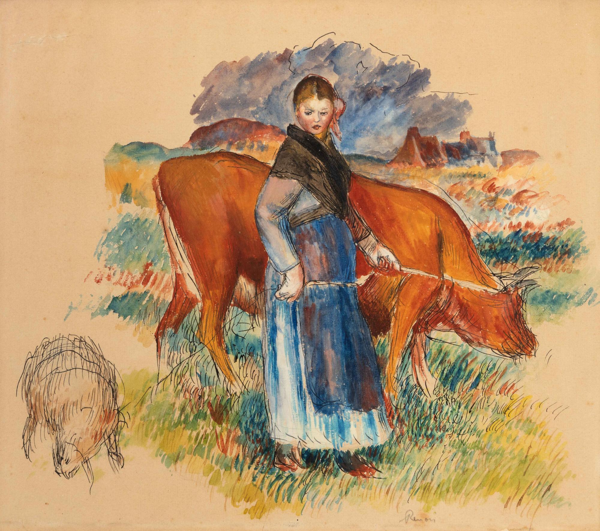 Etude pour La Bergere, La Vache, La Brebis , c. 1885