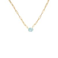 Yellow Gold and Aquamarine Necklace