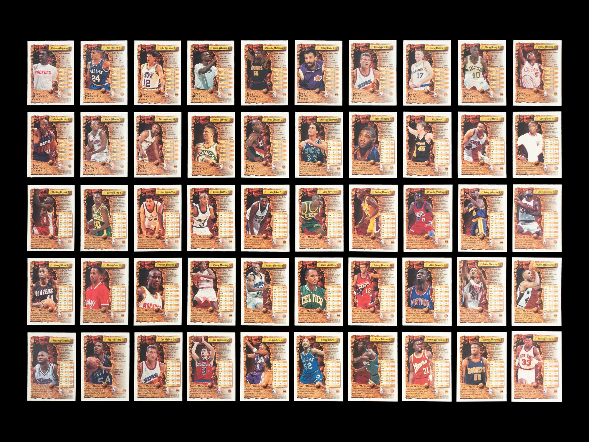 A 1993-94 Topps Finest Basketball Complete Set of 220 Cards