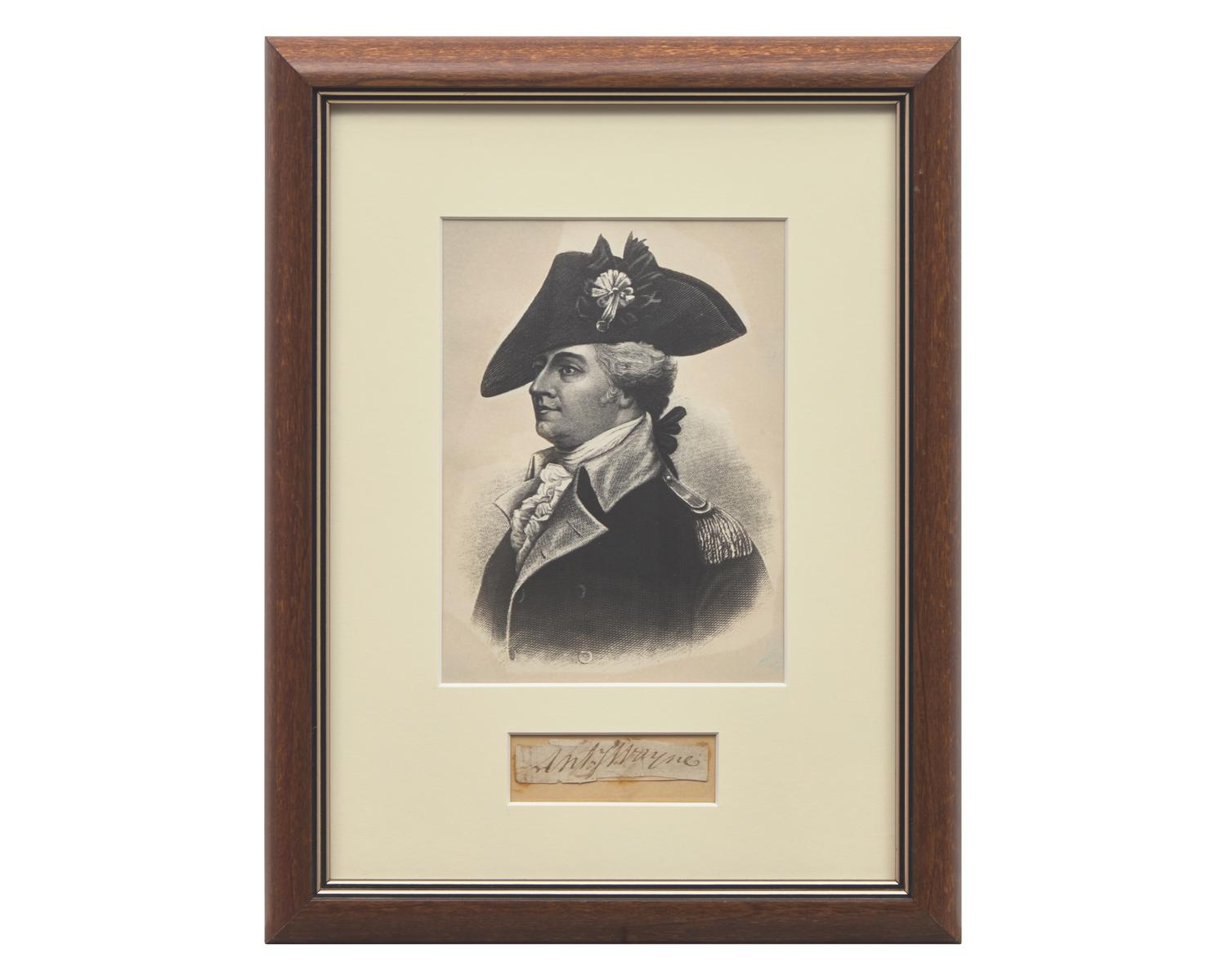 [American Revolution] Wayne, Anthony. Cut Signature