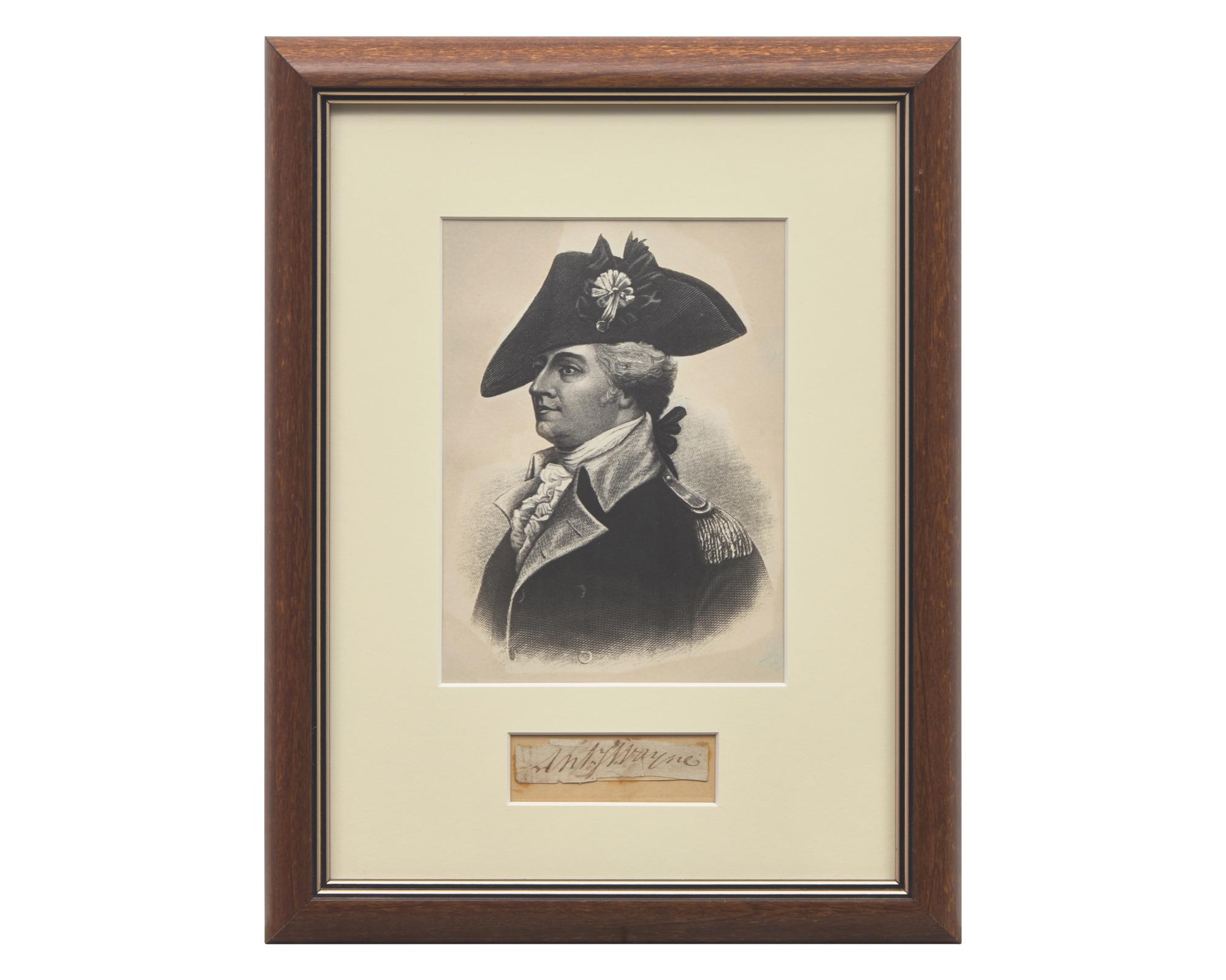 [American Revolution] Wayne, Anthony. Cut Signature