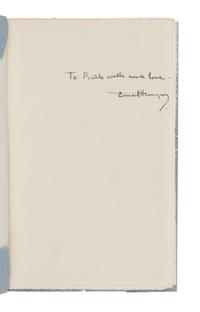 HEMINGWAY, Ernest (1899-1961). Three Stories and Ten Poems . Paris: Contact Publishing Co., 1923.