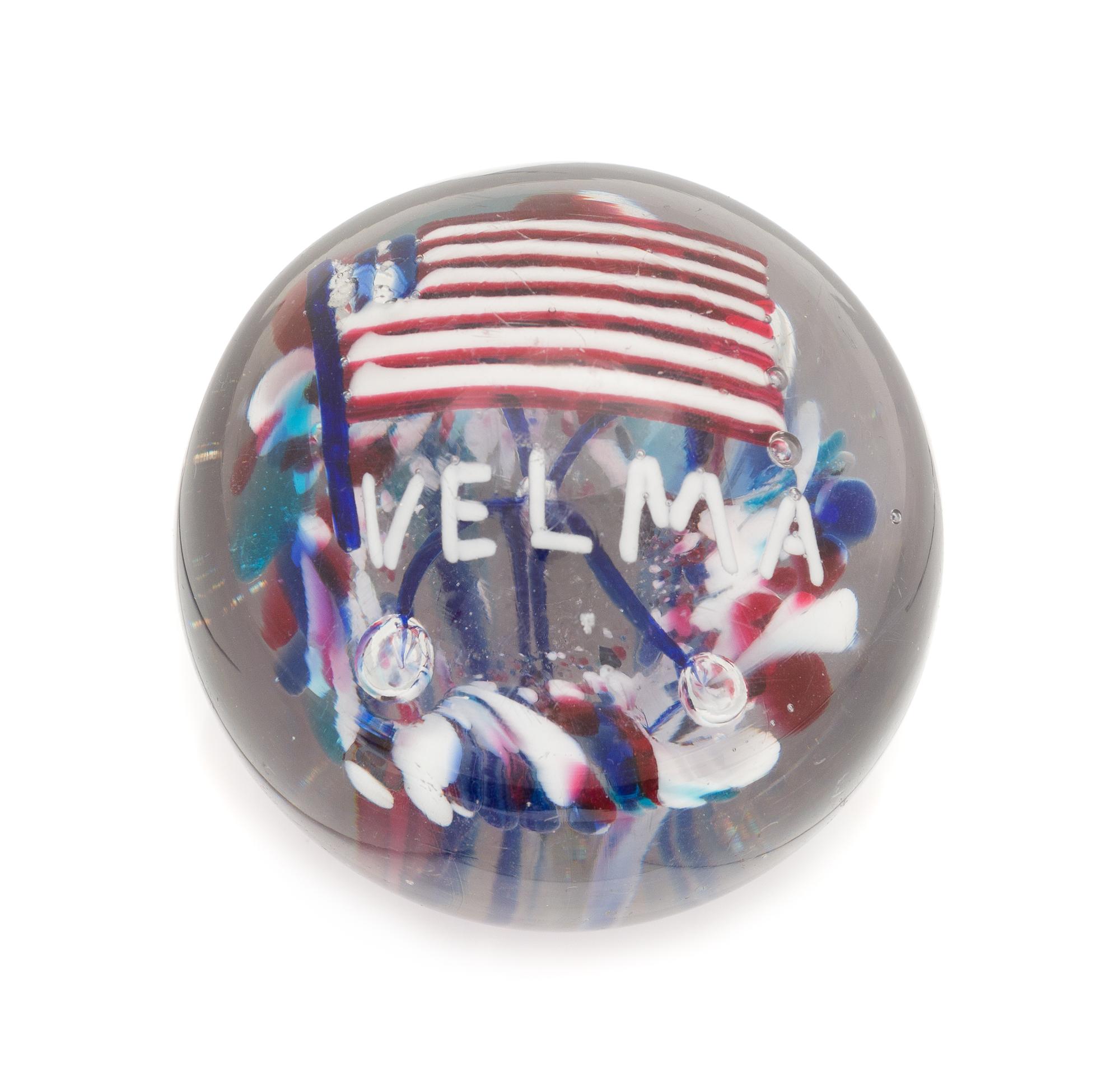 An Antique American Patriotic Paperweight Diameter 4 inches