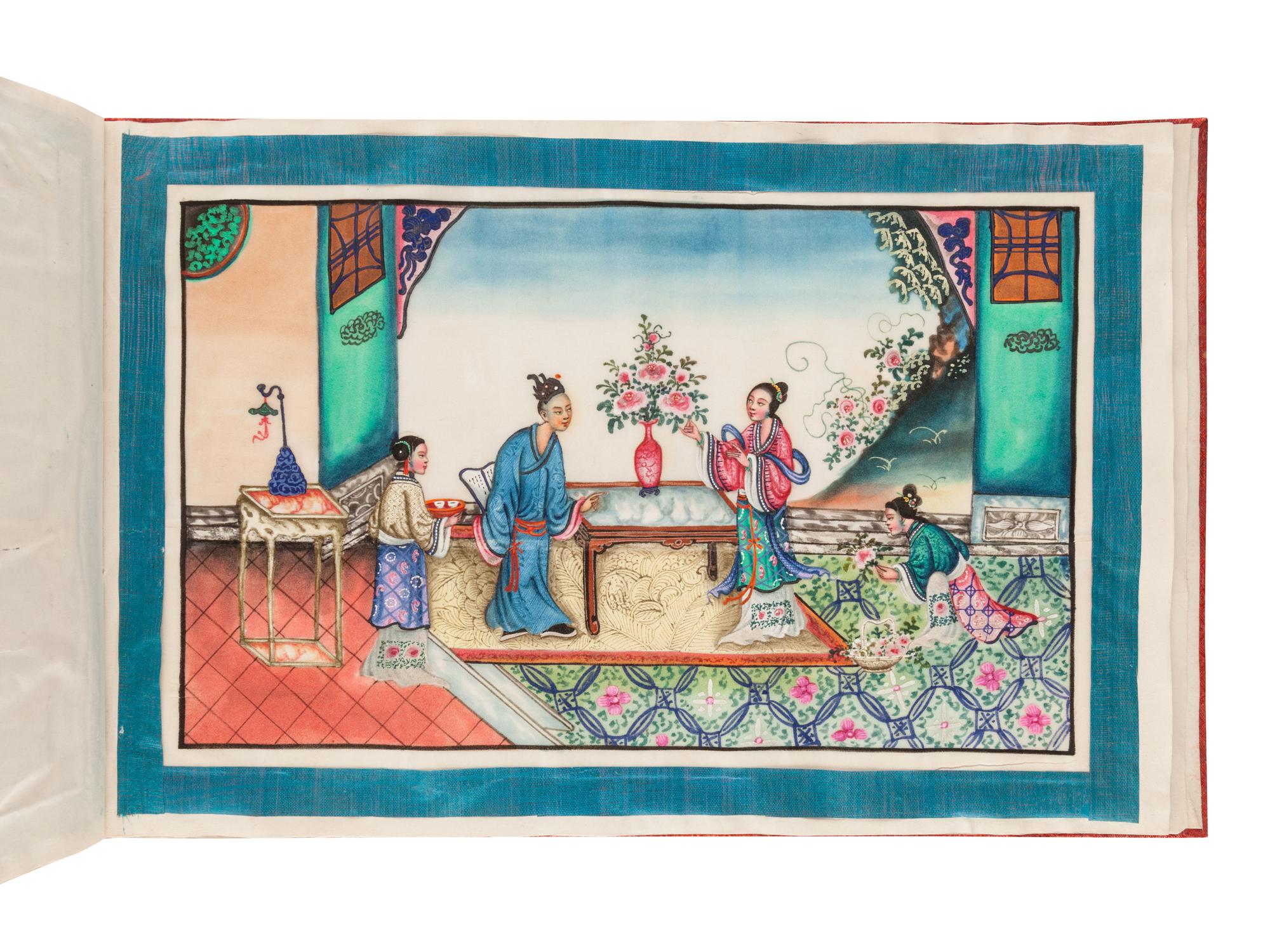 10 Chinese Export Pith Paintings