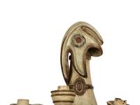 A Pair of French Painted Wood Three-Light Candelabra — EARLY 19TH CENTURY