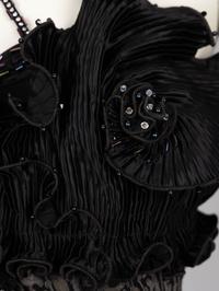 Zandra Rhodes, Black Painted Silk Evening Dress