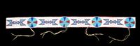 A Crow Beaded Blanket Strip Length 57 inches.