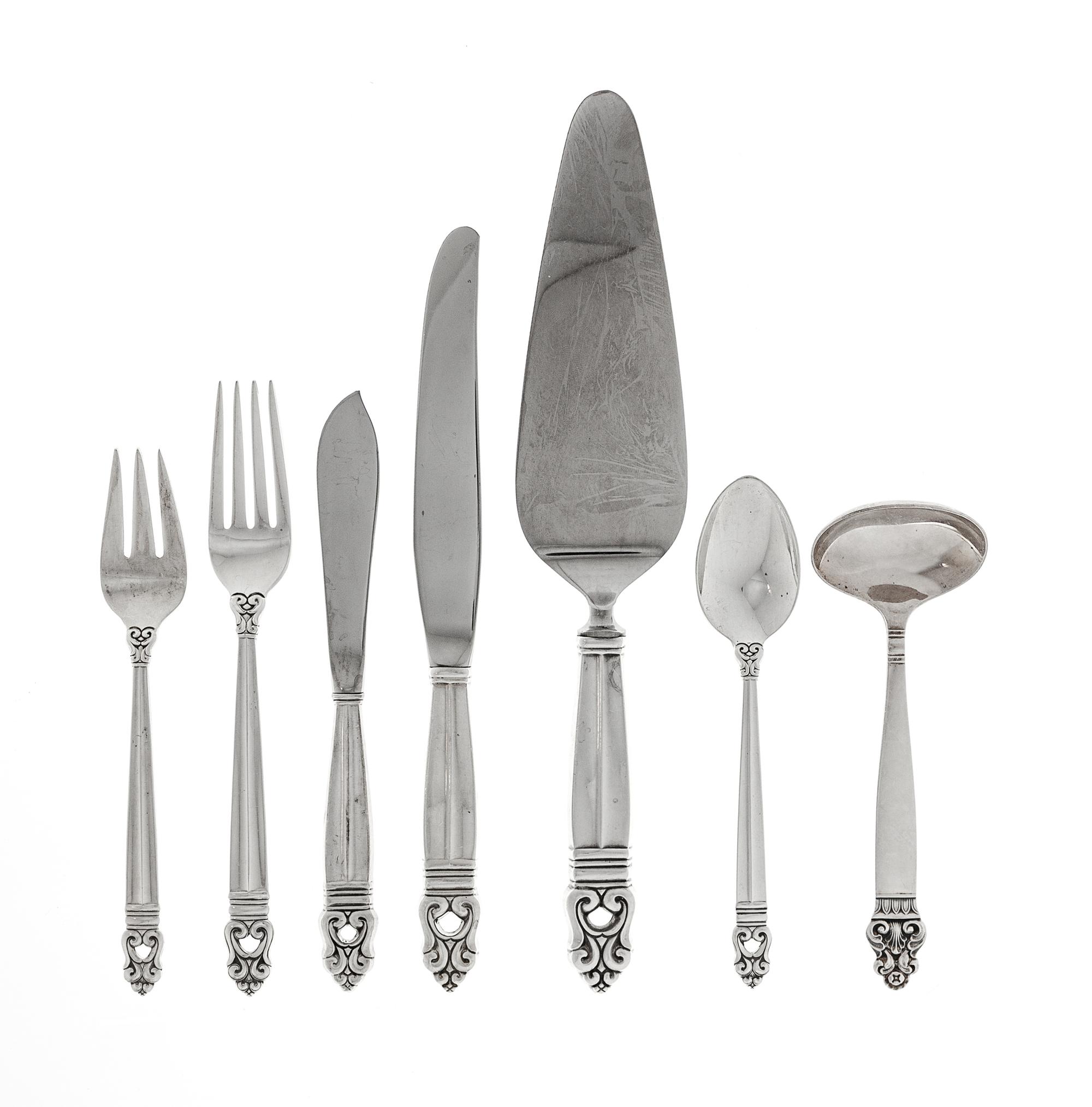 An American Silver Flatware Service