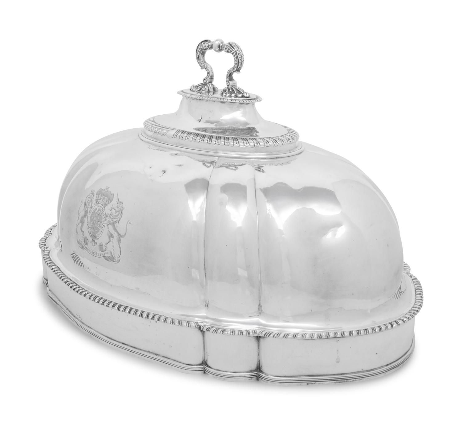 A Royal George III Silver Meat Dish Cover
